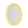 & klevering Miroirs | Miroir Mural Sleek Plastique Jaune / 49 X 38 Cm - & Klevering