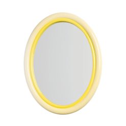 & klevering Miroirs | Miroir Mural Sleek Plastique Jaune / 49 X 38 Cm - & Klevering