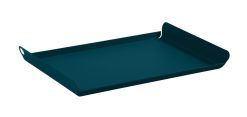 Fermob Plateaux Et Plats De Service | Plateau Alto Metal Bleu / Acier - 36 X 23 Cm - Fermob