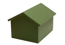 Compagnie Paniers Et Petits Rangements | Coffre Maison Bois Vert / Small - L 35 Cm - Compagnie