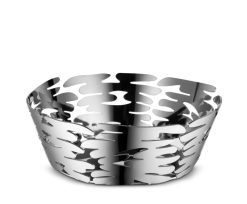 Alessi Corbeilles, Centres De Table | Corbeille Barket Metal Gris Argent / O 18 Cm - Alessi