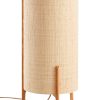 Carpyen Lampes De Sol | Lampe A Poser Greta Tissu Beige Bois Naturel / O 40 X H 90 Cm - Carpyen