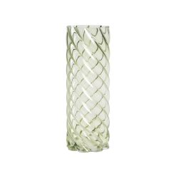 & klevering Vases | Vase Marshmallow Verre Vert / O 12 X H 33 Cm - & Klevering