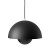 &tradition Suspensions | Suspension Flowerpot Vp7 Metal Noir / O 37 Cm - By Verner Panton, 1969 - &Tradition