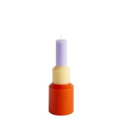 Hay Bougeoirs, Photophores | Bougie Pillar Medium Cire Orange / O 9 X H 25 Cm - Hay