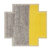 Gan Tapis | Tapis Mangas Space Plait Tissu Jaune / 160 X 160 Cm - Gan