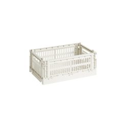 Hay Paniers Et Petits Rangements | Panier Colour Crate Plastique Blanc Small / 17 X 26,5 Cm - Recycle - Hay