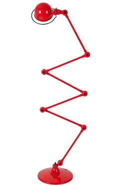 JieldÉ Lampadaires | Lampadaire Loft Zigzag Metal Rouge / 6 Bras - H Max 240 Cm - Jielde