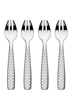 Alessi Couverts | Fourchette A Huitres Colombina Fish Metal / Set De 4 - Alessi