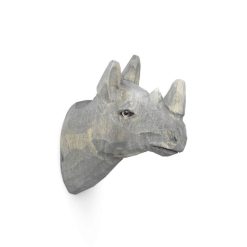 Ferm Living Portemanteaux Et Pateres | Patere Animal Bois Multicolore / Rhino -Sculpte Main - Ferm Living