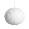 Hay Suspensions | Suspension Bubble Ball Plastique Tissu Blanc / Medium- Motifs Verticaux - Hay