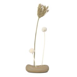 Ferm Living Vases | Vase Vanita Ceramique Beige / L 12 X H 3,5 Cm / Pour Fleurs Seches - Ferm Living