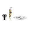 Alessi Autour Du Vin | Coffret Alessi & Wine Metal / Tire-Bouchon + Bouchon + Dessous De Bouteille - Alessi