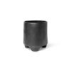 Ferm Living Pots Et Plantes | Pot De Fleurs Esca Small Ceramique Noir / O 17 X H 18 Cm - Gres - Ferm Living