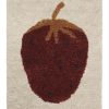 Ferm Living Kids | Tapis Fruiticana - Fraise Tissu Jaune Rouge Beige / Large - Tisse Main - Ferm Living