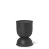 Ferm Living Pots Et Plantes | Pot De Fleurs Hourglass Extra Small Metal Noir / O 21 X H 30 Cm - Ferm Living