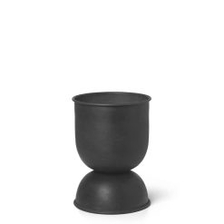 Ferm Living Pots Et Plantes | Pot De Fleurs Hourglass Extra Small Metal Noir / O 21 X H 30 Cm - Ferm Living