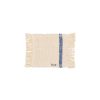 Ferm Living Dessous De Plat | Dessous De Verre Savor Tissu Blanc Bleu / Coton Organique - Set De 4 - Ferm Living