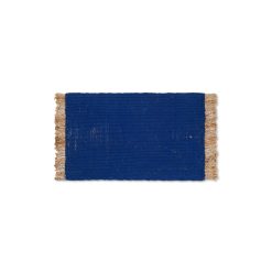 Ferm Living Deco Textile | Tapis Block Mat Tissu / 50 X 80 Cm - Jute & Bouteilles Plastique Recyclees - Ferm Living