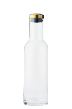 Audo Copenhagen Carafes Et Decanteurs | Carafe Bottle Verre Or Transparent Metal / 1 Litre - Bouchon Laiton - Audo Copenhagen