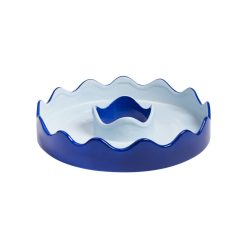 & klevering Plateaux Et Plats De Service | Plateau Wiggle Ceramique Bleu / Plat De Service - O 32 Cm - & Klevering