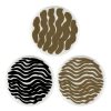 Marimekko Assiettes | Assiette A Dessert Hyraily Ceramique Beige Noir / O 20 Cm - Set De 3 - Marimekko