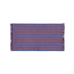 Hay Deco Textile | Tapis Stripes And Stripes Tissu Bleu / 95 X 52 Cm - Coton - Hay