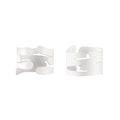 Alessi Accessoires Cuisine | Rond De Serviette Barkring Metal Blanc / Set De 2 - Acier - Alessi