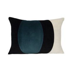 Maison Sarah Lavoine Deco Textile | Coussin Lune Tissu Bleu / Velours - 55 X 40 Cm - Maison Sarah Lavoine