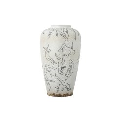 Bloomingville Vases | Vase Adah Ceramique Beige / O 21 X H 34 Cm - Bloomingville