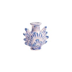 & klevering Vases | Vase Shellegance Tiny Ceramique Bleu / Bougeoir - L 10 X H 9 Cm - & Klevering