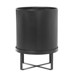 Ferm Living Pots Et Plantes | Pot De Fleurs Bau Large Metal Noir / O 28 Cm - Ferm Living