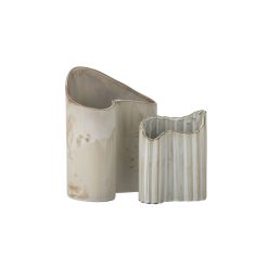 Bloomingville Vases | Vase Henaj Ceramique Beige / Set De 2 Vases - Bloomingville