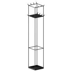 Zeus Portemanteaux Et Pateres | Portemanteau Sur Pied Slim Irony Metal / Etagere - 34 X 34 Cm X H 169 Cm - Zeus