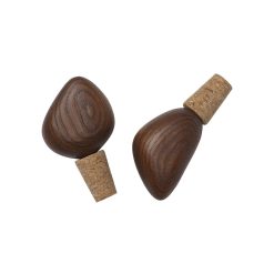 Ferm Living Autour Du Vin | Bouchon Cairn Bois / Pour Bouteille De Vin - Set De 2 / Frene Fsc - Ferm Living