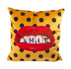 Seletti Deco Textile | Coussin Toiletpaper Tissu Jaune Multicolore / Shit - 50 X 50 Cm - Seletti