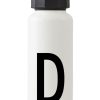 Design Letters Gourdes Et Thermos | Bouteille Isotherme A-Z Metal Blanc / 500 Ml - Lettre D - Design Letters