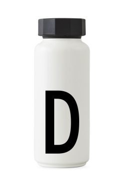 Design Letters Gourdes Et Thermos | Bouteille Isotherme A-Z Metal Blanc / 500 Ml - Lettre D - Design Letters