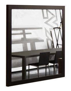 Zeus Miroirs | Miroir Mural Little Frame Metal Noir Miroir / 60 X 60 Cm - Zeus