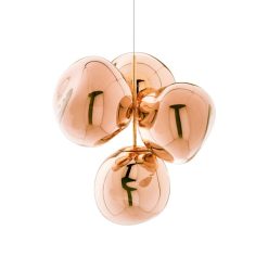 Tom Dixon Suspensions | Suspension Melt Chandelier (2015) Plastique / Small - Led / O 98 X H 103 Cm / Polycarbonate Metallise (Change De Couleur) - Tom Dixon