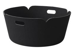 Muuto Paniers Et Petits Rangements | Panier Restore Tissu Noir / O 52 Cm - Feutre 100% Recycle - Muuto