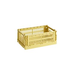 Hay Paniers Et Petits Rangements | Panier Colour Crate Plastique Jaune Small / 17 X 26,5 Cm - Recycle - Hay