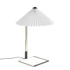 Hay Led | Lampe De Table Matin Large Led Tissu Blanc / H 52 Cm - Hay