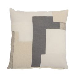 Bloomingville Deco Textile | Coussin Maje Tissu Gris Blanc Beige / 50 X 50 Cm - Bloomingville