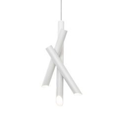 Nemo Suspensions | Suspension Tubes 3 Led Metal Blanc / H 50 Cm - Nemo