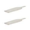 Serax Plateaux Et Plats De Service | Plat De Service La Mere Ceramique Blanc / 46 X 13 Cm - Set De 2 - Serax