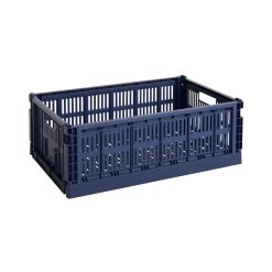 Hay Paniers Et Petits Rangements | Panier Colour Crate Plastique Bleu Large / 34,5 X 53 Cm - Recycle - Hay