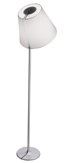 Artemide Lampadaires | Lampadaire Melampo Mega Metal Tissu Gris / H 217 Cm - Artemide