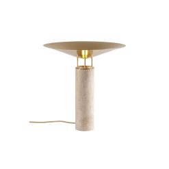 Carpyen Lampes De Table | Lampe De Table Rebound Metal Pierre Beige / Travertin /O 40 X H 39,4 Cm - Carpyen