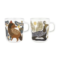 Marimekko Tasses Et Mugs | Mug Ketunmarja Peura Ceramique Marron / 25 Cl - Set De 2 - Marimekko